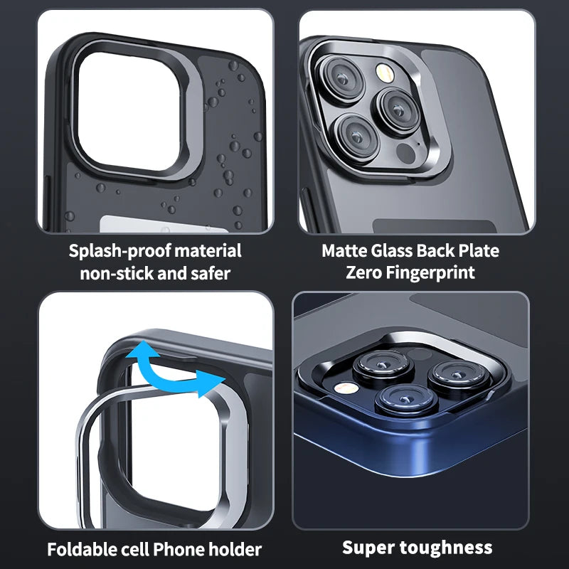 New E ink 4.0 inch Screen Digital Case for iPhone 17 16 15 14 13pro max NFC Photo Custom Funda Mobile Back Cover With Bracket